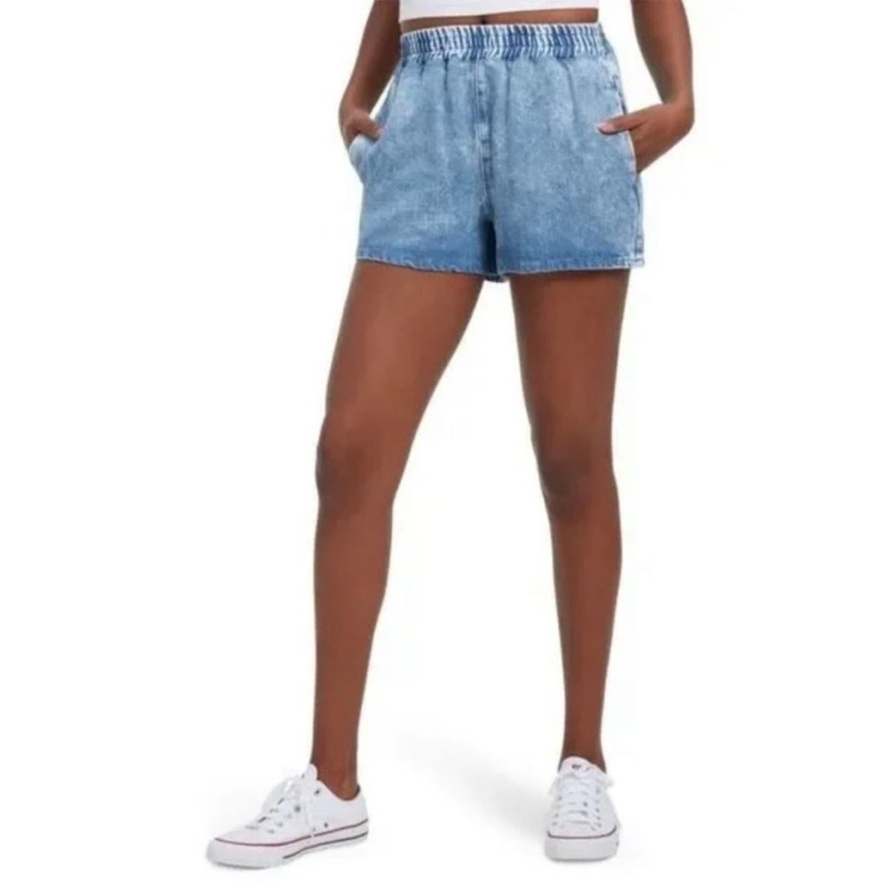Good American Light Blue Denim Shorts